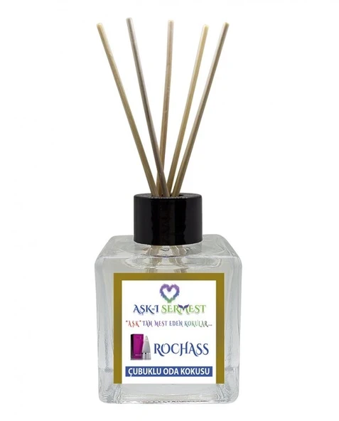 Aşk-ı Sermest Toptan Tarçın Aromalı Bambu Çubuklu Oda Kokusu Reed Diffuser Ortam Kokusu Parfüm,  Küp Şişe,  120 mL, 10 Adet ürün görseli 1