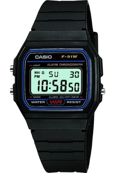 Casio F-91W-1DG ERKEK KOL SAATİ ( 2 Yıl Türkiye Tek Distribütörü Ersa Saat Garantilidir) ürün görseli 1