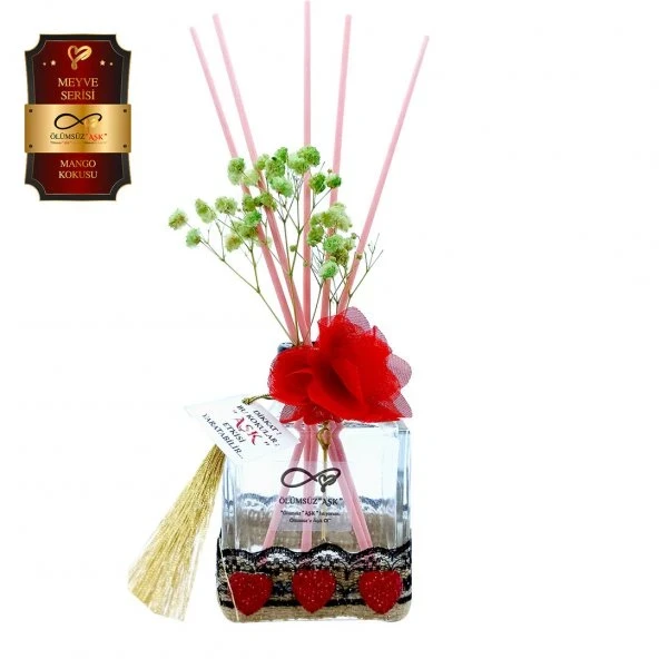 Aşk-ı Sermest Toptan Ölümsüz Aşk Meyve Serisi Mango Kokulu 5 x 200 ml küp Şişe Bambu Çubuklu Ortam Kokusu Reed Diffuser Oda Kokusu ürün görseli 1