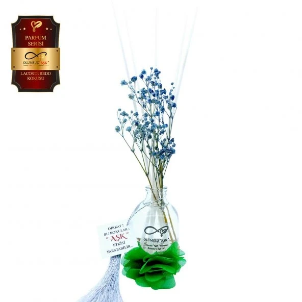 Aşk-ı Sermest Toptan Ölümsüz Aşk Parfüm Serisi Lacostee Redd Kokulu 10 x 50 ml Oval Şişe Bambu Çubuklu Ortam Kokusu Reed Diffuser Oda Kokusu ürün görseli 1