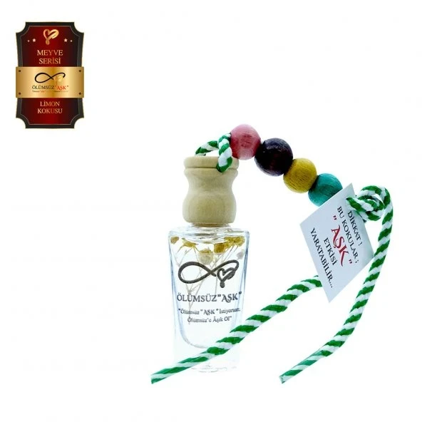 Aşk-ı Sermest Toptan Ölümsüz Aşk Meyve Serisi Limon Kokulu 5 x 12 ml Heybet Şişe Oto Kokusu ürün görseli 1