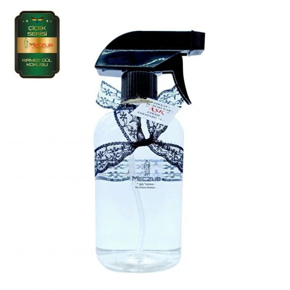 Aşk-ı Sermest Toptan "Meczub" Çiçek Serisi Kırmızı Gül  Kokulu 500 ml Sprey Şişe Oto ve Ortam Kokusu 3 Adet ürün görseli 1