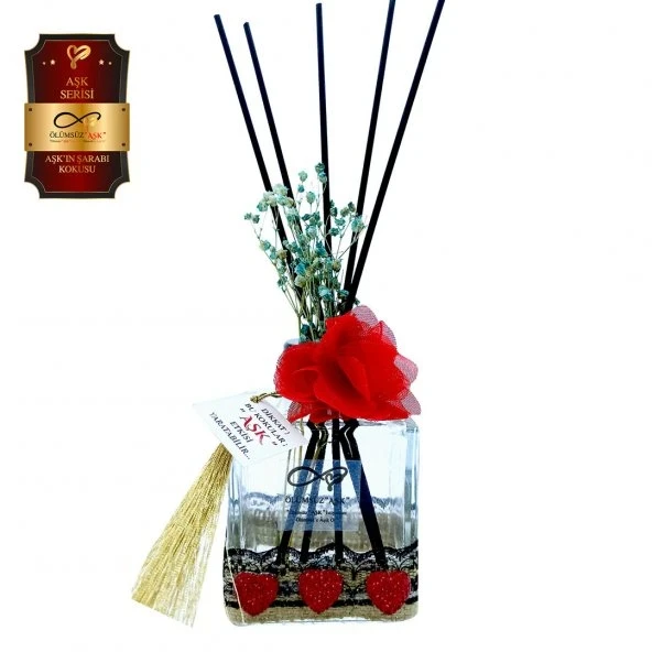 Aşk-ı Sermest Toptan Ölümsüz Aşk Aşk Serisi Aşk'ın Şarabı Kokulu 10 x 200 ml küp Şişe Bambu Çubuklu Ortam Kokusu Reed Diffuser Oda Kokusu ürün görseli 1
