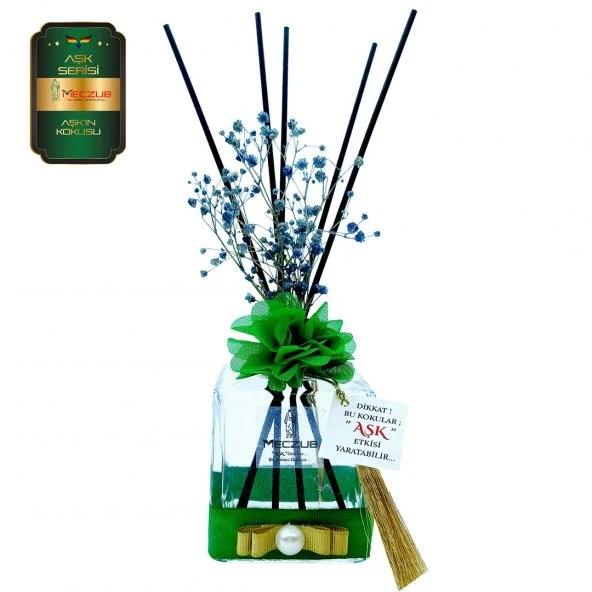 Aşk-ı Sermest Toptan Meczub Aşk Serisi Aşkın Kokusu Kokulu 10 x 200 ml küp Şişe Bambu Çubuklu Ortam Kokusu Reed Diffuser Oda Kokusu ürün görseli 1