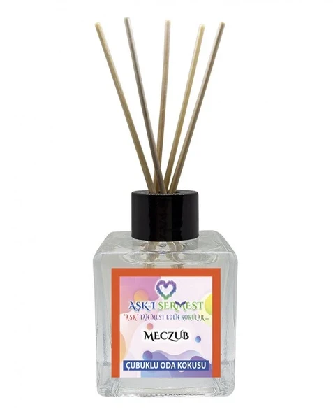 Aşk-ı Sermest Toptan Meczub Çiçek Aromalı Bambu Çubuklu Oda Kokusu Reed Diffuser Ortam Kokusu Parfüm,  Küp Şişe,  200 mL, 5 Adet ürün görseli 1