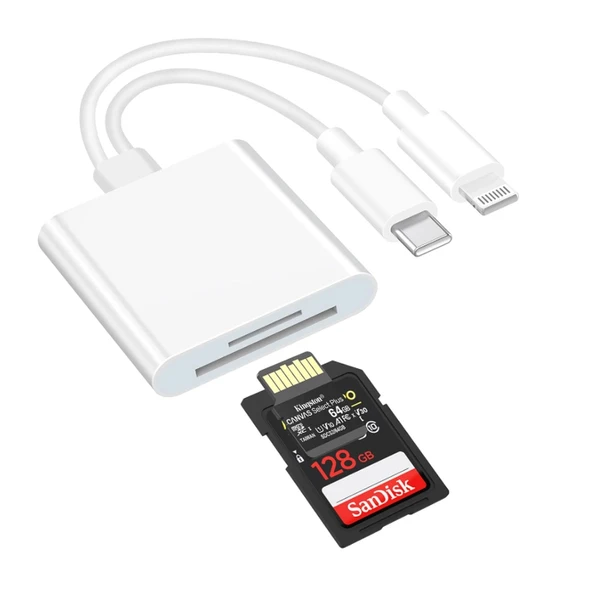 ZR636 Type-C Lightning Camera Storage Card Reader ürün görseli 1