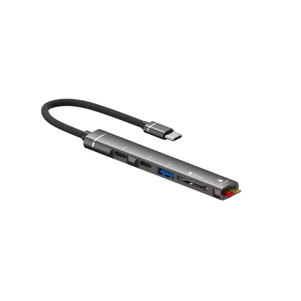 ZR562 Type-C 5 İn 1 Usb Hub Card Reader ürün görseli 1