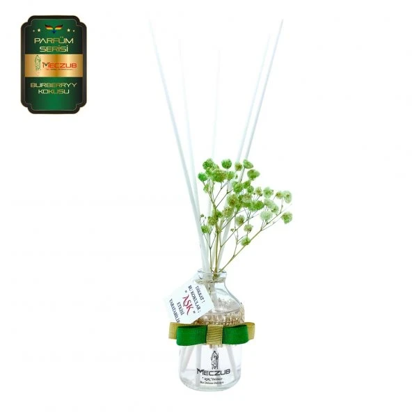 Aşk-ı Sermest Toptan Meczub Parfüm Serisi Burberryy Kokulu 10 x 50 ml Oval Şişe Bambu Çubuklu Ortam Kokusu Reed Diffuser Oda Kokusu ürün görseli 1