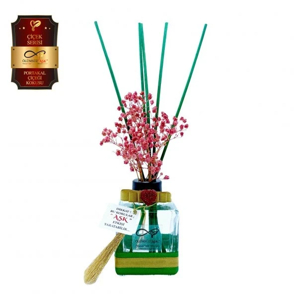 Aşk-ı Sermest Toptan Ölümsüz Aşk Çiçek Serisi Portakal Çiçeği Kokulu 10 x 120 ml küp Şişe Bambu Çubuklu Ortam Kokusu Reed Diffuser Oda Kokusu ürün görseli 1