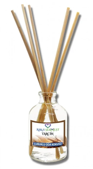 Aşk-ı Sermest Toptan Tarçın Aromalı Bambu Çubuklu Oda Kokusu Reed Diffuser Ortam Kokusu Parfüm, Oval Şişe, 100 mL, 5 Adet ürün görseli 1