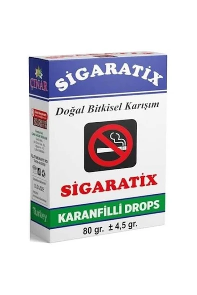 SİGARATİX DOĞAL BİTKİSEL KARANFİLLİ DROPS 80gr ürün görseli 1