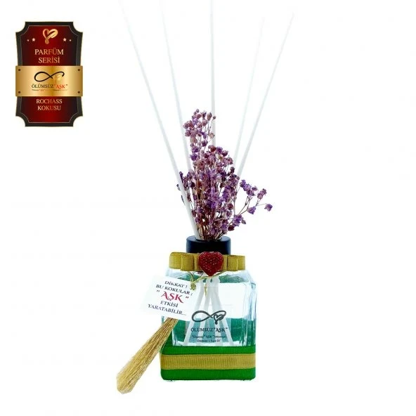 Aşk-ı Sermest Toptan Ölümsüz Aşk Parfüm Serisi Rochass Kokulu 10 x 120 ml küp Şişe Bambu Çubuklu Ortam Kokusu Reed Diffuser Oda Kokusu ürün görseli 1