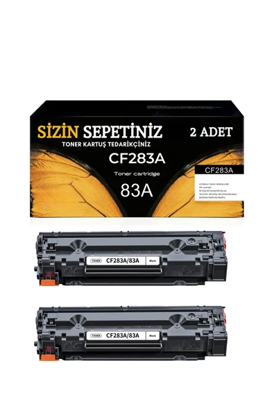 HP CF283A 83A Muadil Toner Kaliteli M127fn M125a M201dw Uyumlu Yazıcı 2Lİ ürün görseli 1