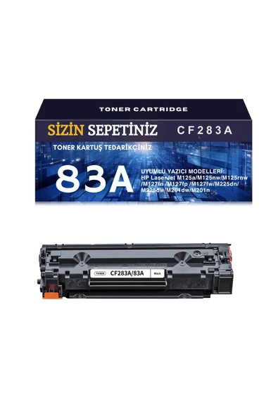 HP CF283A Muadil Toner 83A Kaliteli M125a M127fn M201n Yazıcı Uyumlu ürün görseli 1