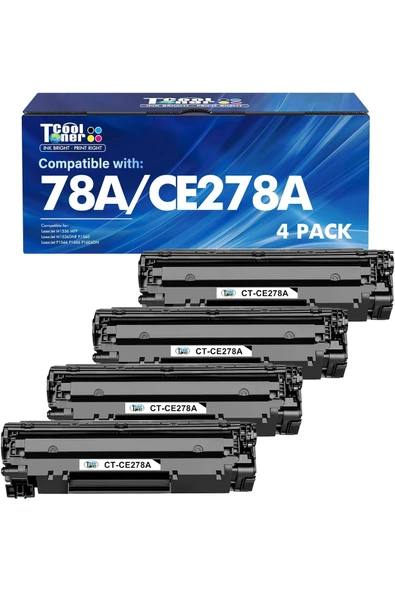 HP CE278A Toner LaserJet P1606dn 1536dnf MFP M1536dnf 1606dn P1606 P1566 P1560 Printer Ink -4 Pack ürün görseli 1