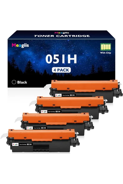 Canon 051H for imageCLASS MF264dw MF267dw MF269dw LBP162dw LBP161dn Printer (Black, 4-Pack) ürün görseli 1