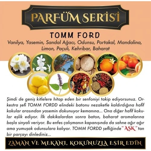 Koku Hanem Toptan Meczub Parfüm Serisi Tomm Fordd 10 Adet 12 ml Elma Şişe Oto Kokusu Araç Araba Parfümü ürün görseli 1