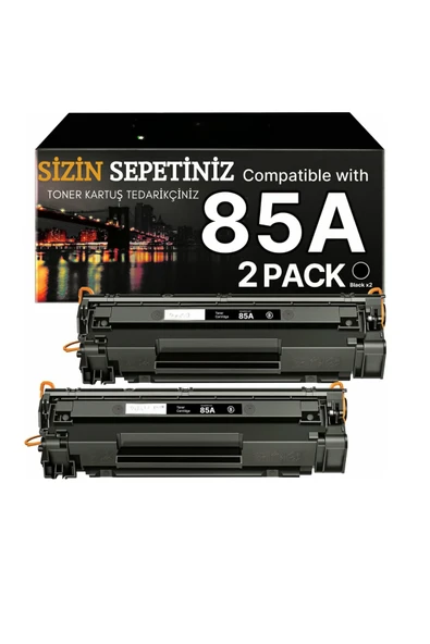 HP CE285A TONER Laserjet M1132 M1212nf M1217nfw P1102 P1104w CE285A 85A Uyumlu Toner Kartuşu 2 Lİ ürün görseli 1