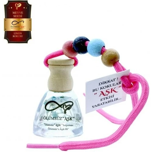 Koku Hanem Toptan Ölümsüz Aşk Meyve Serisi Limon 10 Adet 10 ml Üçgen Şişe Oto Kokusu Araç Araba Parfümü ürün görseli 1