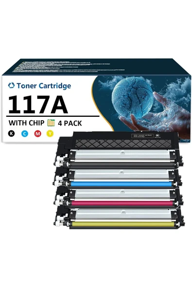 HP 117A W2070A W2071A W2073A W2072A Color Laser MFP 150a 150nw 178nwg 178nw 179fwg (KCMY) ürün görseli 1