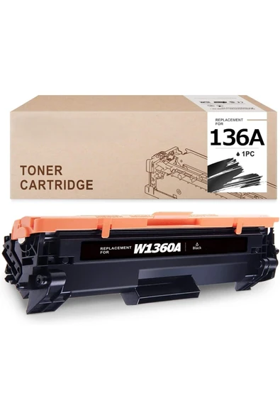 HP LaserJet MFP M236dw Muadil Toner - Çipli / W1360A / 136A / ile Uyumlu ürün görseli 1
