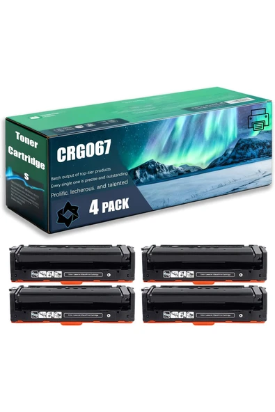 Canon CRG067 4 ADET SİYAH TONER MF656Cdw MF654Cdw MF653Cdw LBP633Cdw LBP632Cdw BK ürün görseli 1