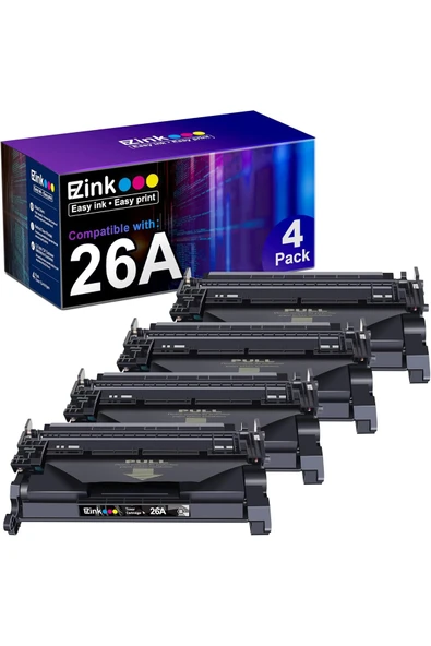 HP  CF226A MUADİL with M402n M402d M402dn M402dw M426fdw M426fdn Printer (Black, 4 Pack) ürün görseli 1