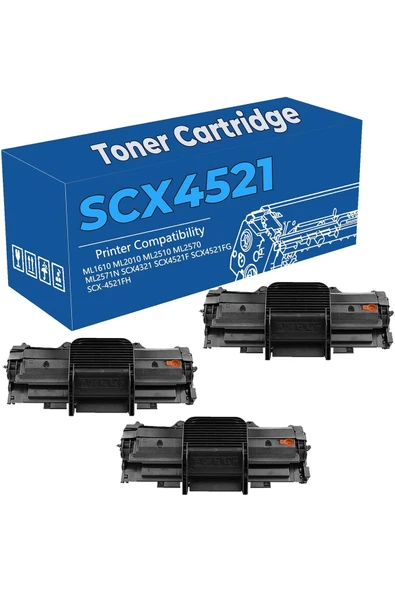 Samsung ML-1610/2010/2571 SCX-4521 XEROX-3117/3122 (3K) MONO MUADİL TONER 3 ADET ürün görseli 1