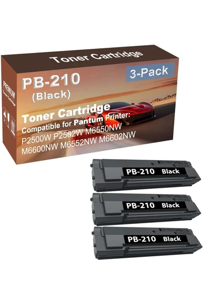 Pantum PA210 MUADİL P2500W P2502W M6550NW M6600NW M6552NW M6602NW Printer (Black) 3 ADET ürün görseli 1