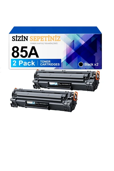 HP CE285A TONER Laserjet P1102 P1102w P1104w M1132 M1212nf M1217nfw CE285A 85A Uyumlu Muadil Toner 2 ADET ürün görseli 1