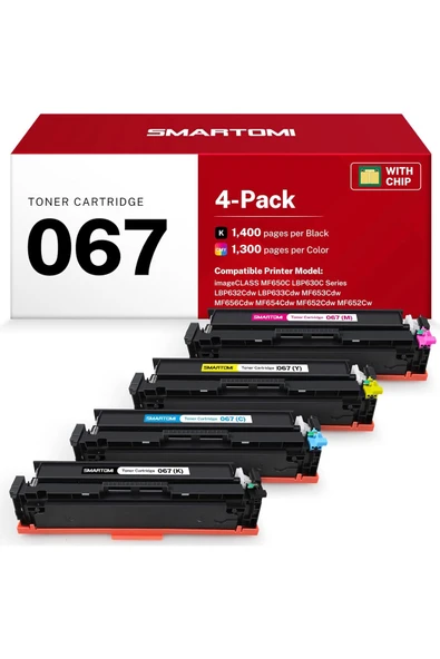 Canon 054/067/540 UNIVERSAL MF650C LBP630C Series LBP632Cdw MF656Cdw MF654Cdw MF653Cdw MF652Cdw LBP633Cdw ürün görseli 1