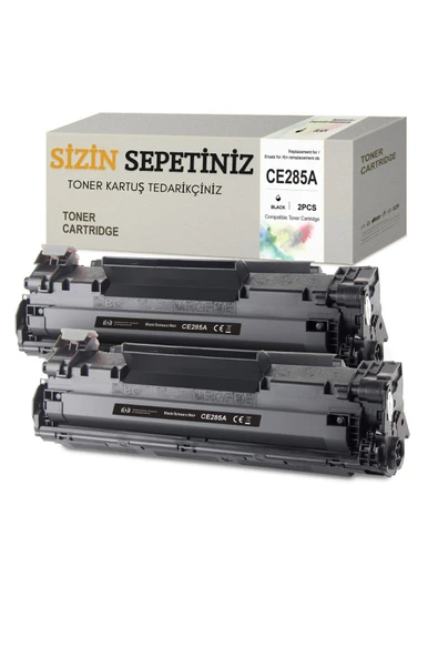 HP CE285A TONER Laserjet P1102 P1102w P1104w M1132 M1212nf M1217nfw CE285A 85A Uyumlu Muadil Toner 2 ADET ürün görseli 1