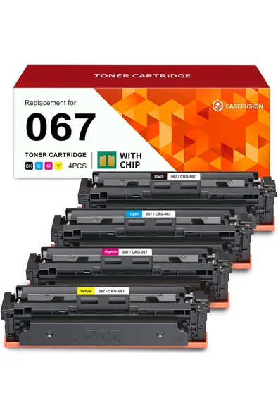Canon CRG067 4 RENK Color imageCLASS MF656Cdw MF654Cdw LBP632Cdw MF653Cdw Printer (4 Pack) ürün görseli 1