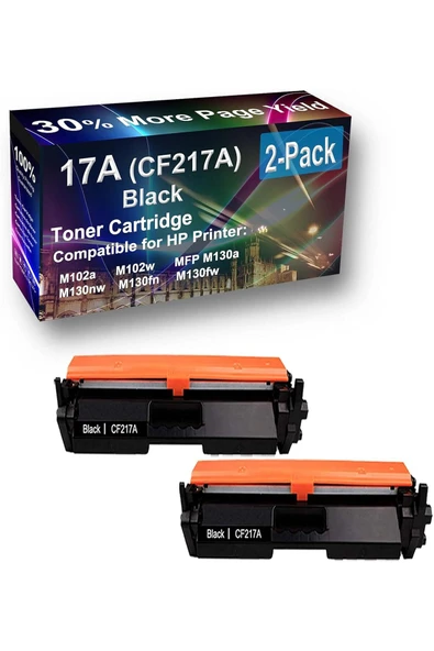 HP CF217A TONER 2ADET 17A (CF217A) Toner Cartridge use for M102a M102w MFP Printer (Black) ürün görseli 1