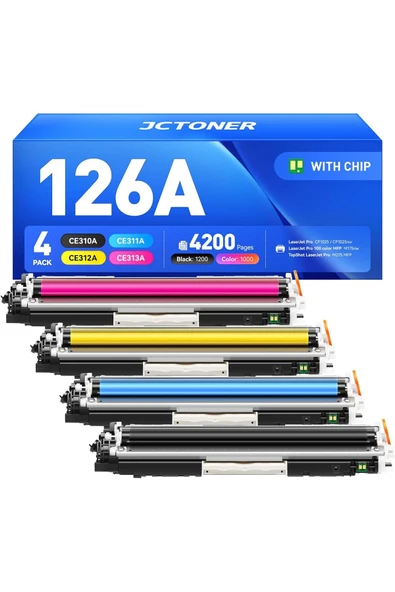 HP CE310A TONER Laserjet Pro 100 Color MFP M175nw CP1025 CP1025nw TopShot M275/SET ürün görseli 1