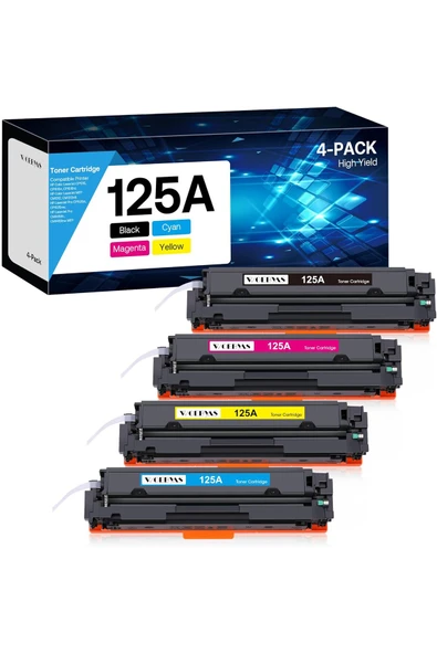 HP YA-DE TONER Color Laserjet CM1312 MFP CM1312nfi CP1515n CP1518ni CP1215 CP1515n Printer (4 Pack, ürün görseli 1
