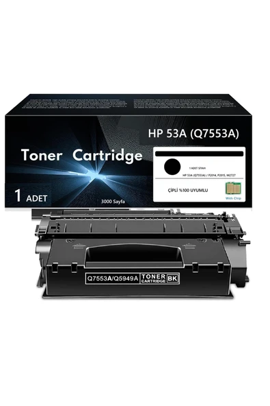 HP 53A (Q7553A) HP LaserJet P2015x M2727 M2727n M2727nf M2727nfs Uyumlu Muadil Toner Çipli ürün görseli 1