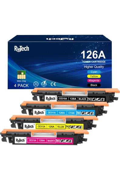 HP 126A TONER CE310A CE311A CE312A Pro 100 Color MFP CP1025nw M175nw,M275 M275NW*YA-DE TONER* ürün görseli 1