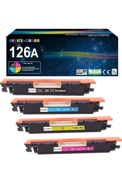 HP Laserjet Pro 100 Color MFP M175nw,CP1025nw,cp1025,M275 (Black,Cyan,Magenta,Yellow 4-Pack) ürün görseli 1