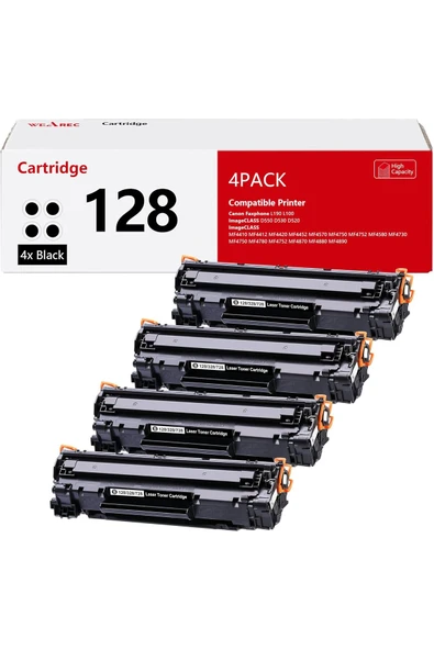 Canon CRG128/728/278A MF4410 MF4412 MF4420 MF4452 Printer(4-Pack)ASKA STORE ürün görseli 1