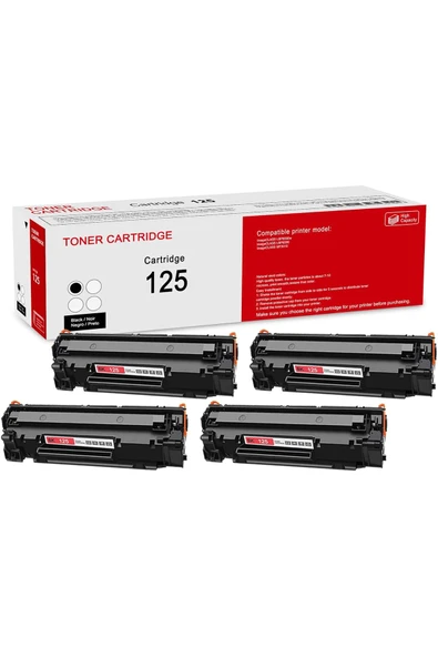 Canon 125 CRG-125 MUADİL LBP6030w LBP6000 MF3010 Laser Printer (Black, 4 Pack*RESİM TEMSİLİDİR* ürün görseli 1