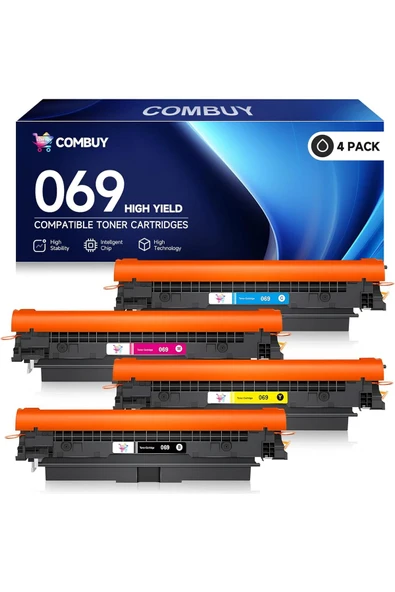Canon 069 * ÇİPSİZ ÇİPSİZ URUN * MF751Cdw MF753Cdw and LBP674Cdw Printer 4-Pack Color B/C/M/Y ürün görseli 1