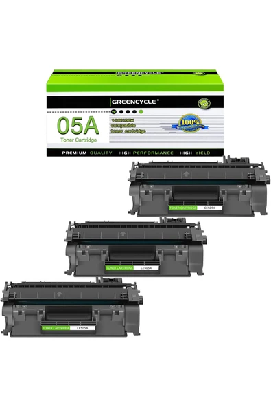 HP *YA-DE TONER* Laser Jet P2055dn P2055 P2035n P2035 P2055x P2050 Series Printers (Black, 3 Pack) ürün görseli 1