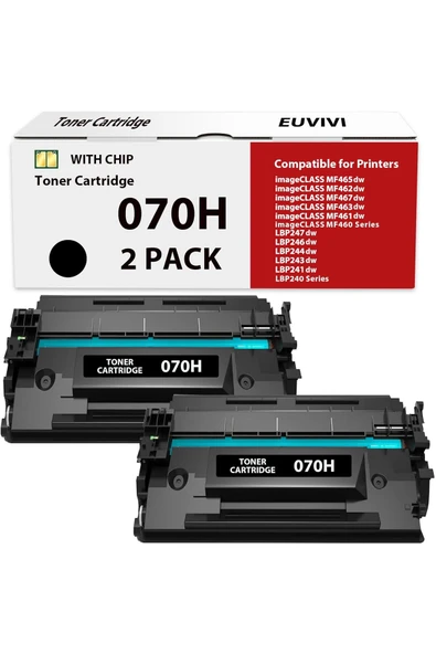 Canon CRG070H TONER ÇİPLİ 070H Toner Cartridge MF461/MF463/ MF465dw MF462dw LBP246dw LBP247dw Printer (2 Pack) ürün görseli 1