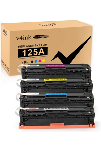 HP 125A TONER CB540A CB541A CB542A CB543A CP1215 CP1518ni CP1515n CM1312nfi Black Cyan Magenta Yellow ürün görseli 1