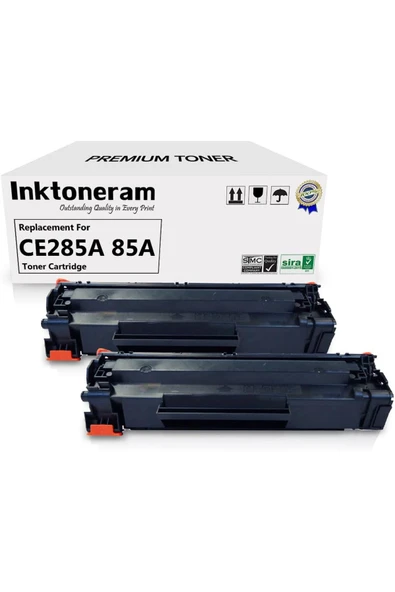 HP CE285A TONER*YA-DE TONER*Laserjet p1102w P1102 P1109W M1217nfw M1212 M1212nf M1217 Pro Printer (2-Pack) ürün görseli 1