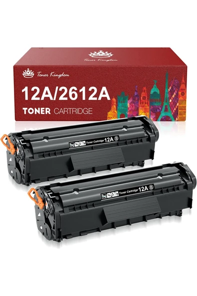 HP 12A TONER Q2612A con Laserjet 1020 1022 3050 1018 1012 3015 3055 1022n M1319F 3030 3052 1010 2Lİ ürün görseli 1