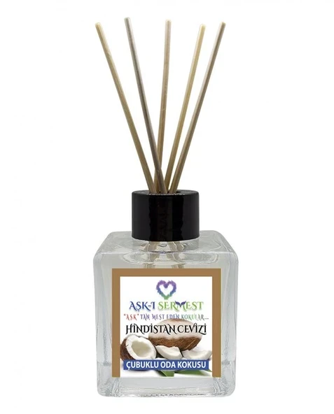 Aşk-ı Sermest Toptan Vanilya&Amber Aromalı Bambu Çubuklu Oda Kokusu Reed Diffuser Ortam Kokusu Parfüm,  Küp Şişe,  120 mL, 3 Adet ürün görseli 1