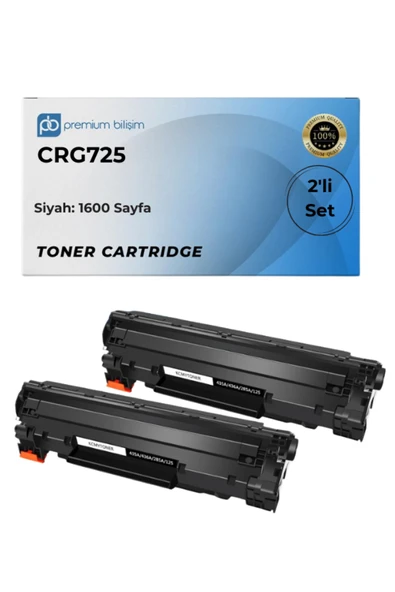 Canon CRG-725 Muadil Toner - ImageClass LBP6000 ImageClass LBP6030w ImageClass MF3010 - 2 Adet ürün görseli 1