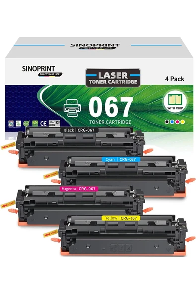Canon MUADİL MF655CDW LBP631CW MF657CDW LBP633CDW MF651CW-Printer (Black Cyan Yellow Magenta ChipLİ) ürün görseli 1